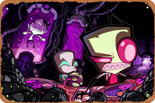 Tv Show, Invader Zim - Cartel De Metal Vintage Para Decoraci