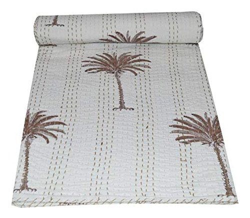 ~? V Vedant Designs Indian Handmade Cotton Palm Tree Design 