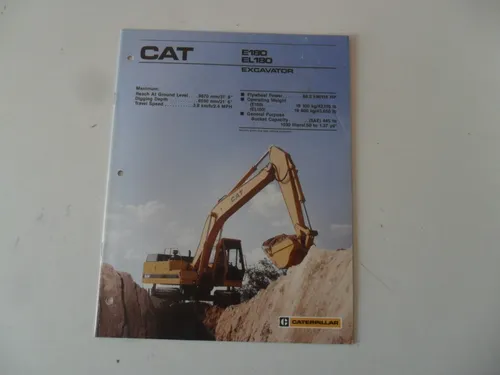 comprar Cat Caterpillar 180 Excavadora Oruga Folleto Catalogo Vial