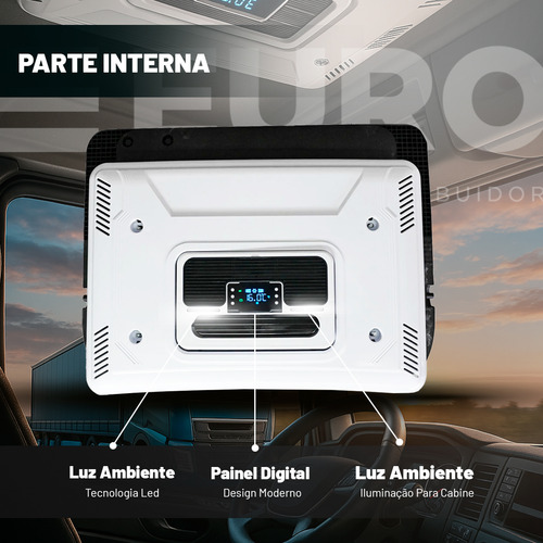 Kit Ar Condicionado De Teto 100% Elétrico Todos Caminhões