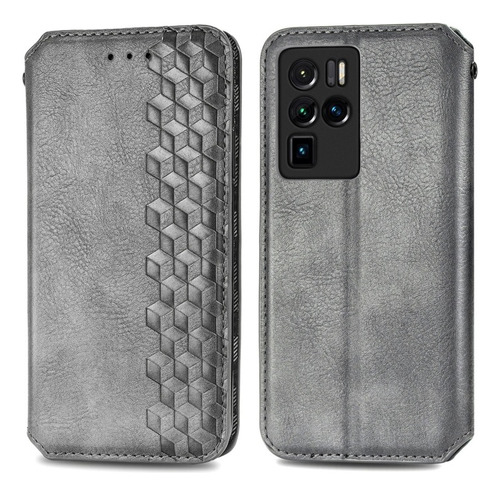 Funda Con Patrón De Cuadrícula 3d Para Zte Axon/nubia