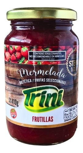 Mermelada Frutilla Diet Trini X 410 Gr Con Stevia Sin Tacc