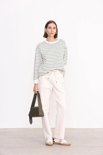 Buzo Mujer Rayado Cuello Redondo Anne Yagmour