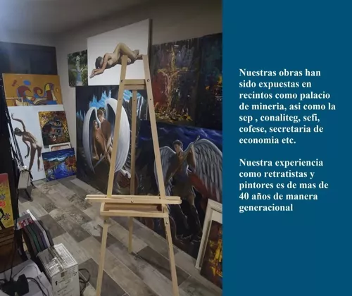 Kit Pintura Óleo Caballete Lienzos Manual Curso En Video