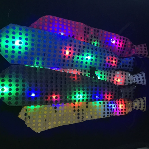 Imagen 3 de 9 de 10 Moños Luminosos Lentejuela Led Cotillon Fiesta Luz