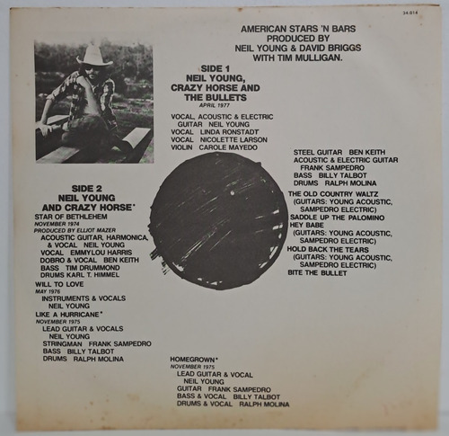 Lp Neil Young - American Stars 'n Bars (1977) Com Encarte (Usado)
