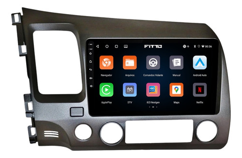 Multimidia Honda Civic G8 2007-2011 Android 14 64gb Carplay