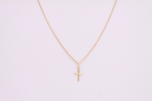 Imagem 1 de 3 de Corrente Masculina Com Pingente De Cruz Em Ouro 18k