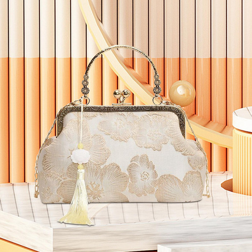 Bolso Bandolera Con Cierre De Beso Y Asa, Estilo