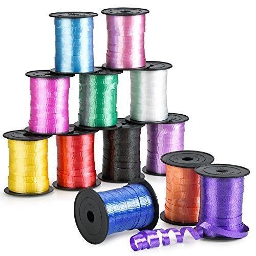 Curling Ribbon Colorido Surtido De 12 Paquetes De Flores Par