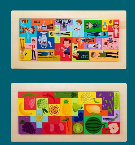 Pack 4 Puzzles Rompecabezas Tetris Puzzles De Madera 3d
