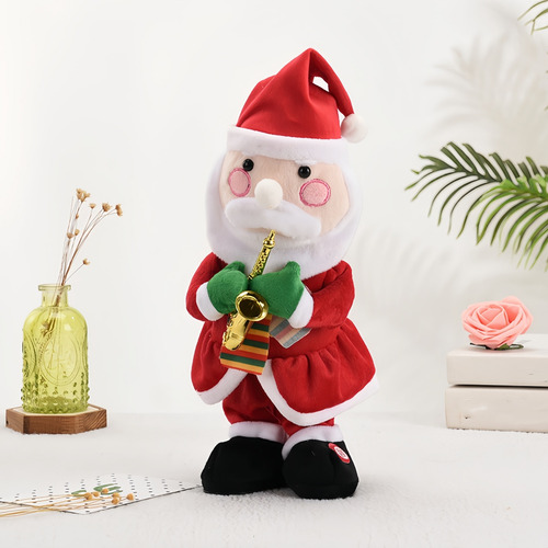 Juguete De Baile Eléctrico Santa Claus Tocando El Saxofón