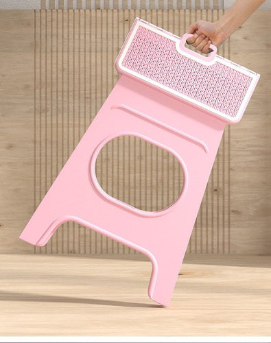 Taburete Plegable Portátil Multifuncional Rosa