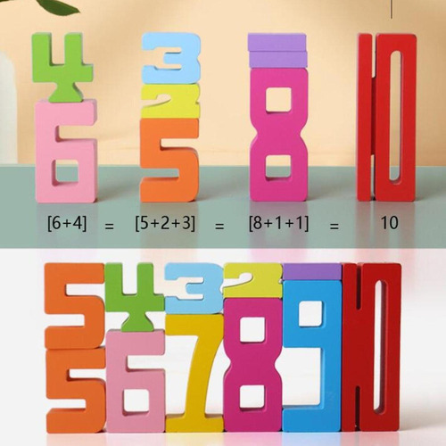Wa Juego De Rompecabezas De Números De Madera, Juegos