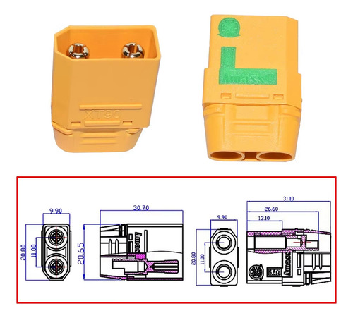 Para Cable Para Conectores Antichispas Mc4 A Xt90 Con