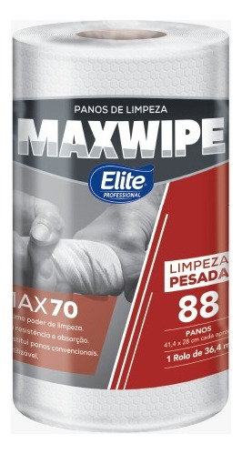 Pano De Limpeza Maxwipe Max70 Rolo 88 Panos 207481 - Elite