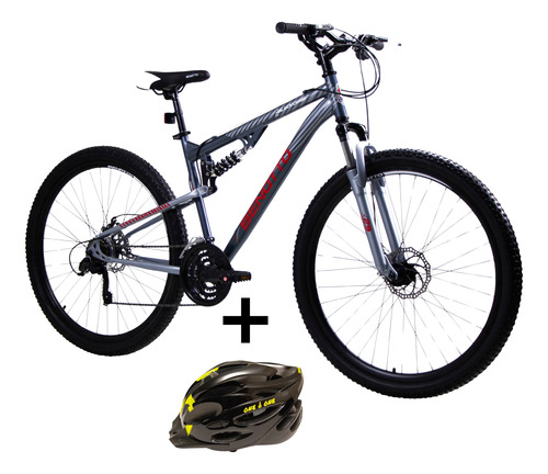 Combo Bicicleta Benotto Blackcomb R29 Con Casco One O One Gris Claro