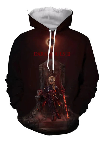 Sudadera Informal Con Capucha Y Estampado 3d Dark Soul