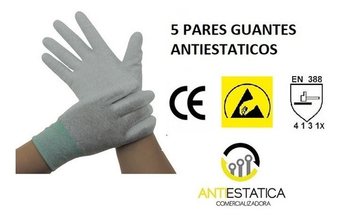 Guantes Antiestaticos Set 5 Unidades (pares) C/envio Gratis