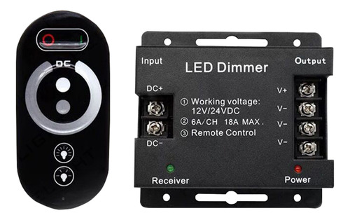 Interruptor Dimmer Led 12v-24v 18a Con Control Remoto Desliz