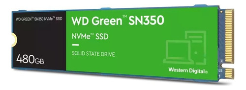 Disco Sólido Interno Western Digital Wd Green Sn350 Wds480g2 Verde