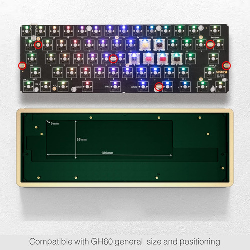 Draoza Gk61 Kit De Teclado Mecánico De Juegos De Bricolaje