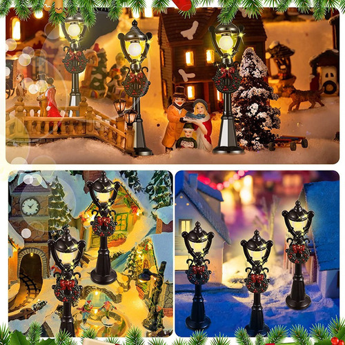 Para . 8 Unidades De Lámparas Navideñas, Modelo Village