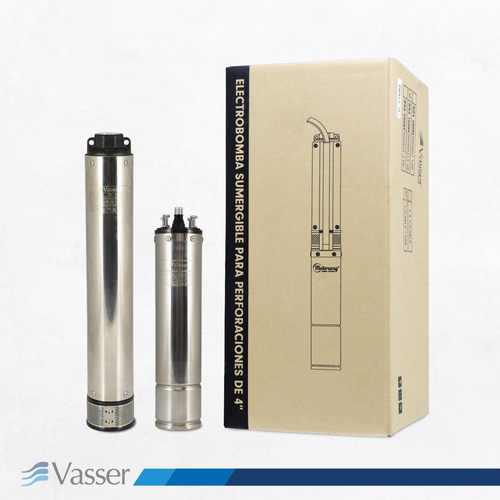 Imagen 6 de 12 de Bomba Sumergible Pozo Vasser Motorarg Bs4-100 Tab+30m Cable