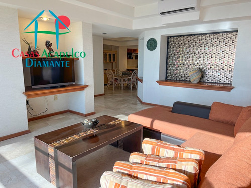 Cad Torre Uno 213. ¡frente Al Mar! Departamento En Playa Diamante Con Acceso Directo A La Playa