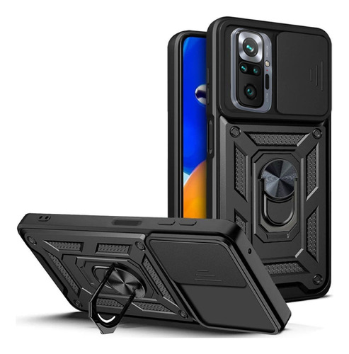 Protector Para Xiaomi Note 10 5g Negro 3 En 1