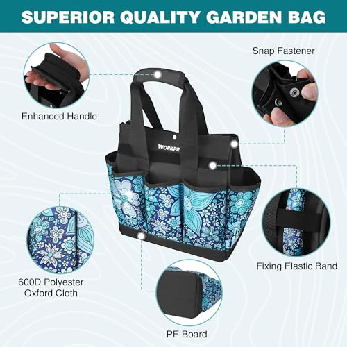 Bolsa De Herramientas De Jardín 9 Bolsillos Resistente