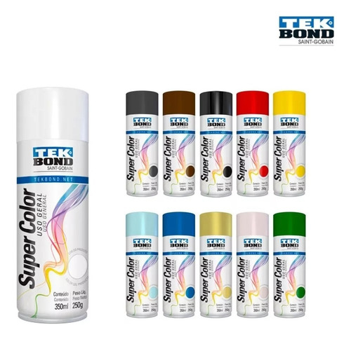 Tinta Spray Aerossol Uso Geral 350ml/250g Cores Variadas