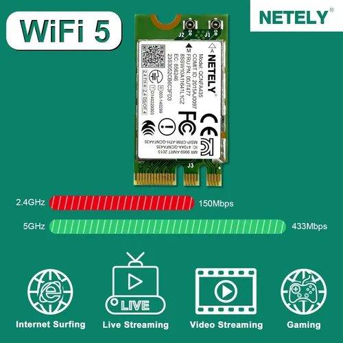 Netely Ieee 802.11ac Wifi 5 Ngff M2 Interface 600mbps Wif...