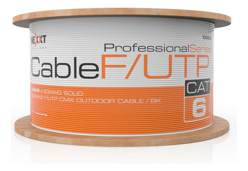 Cable F Utp Para Exteriores Cat6 Nexxt 100% Cobre Negro 50m