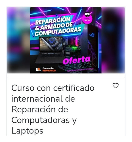 Curso En Linea De Reparación Y Mantenimiento De Computadoras