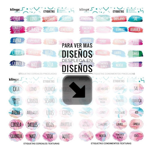 Imagen 2 de 2 de Etiquetas Condimentos - Frasco Especies Varios Diseños