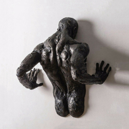Figura De Parede 3d Com Esculturas Abstratas, Decoração