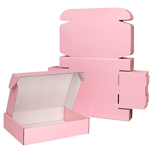 Cajas De Envío Rosa Pequeñas De 9x6x2 Pulgadas, Paque...