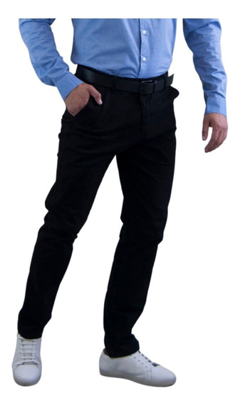 Pantalon Casual Hombre Gabardina Stretch Slim Fit Vestir | Envío gratis