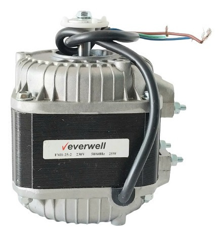 Motor Ventilador 25w 220v 1550rpm Aspa Y Base Everwell 