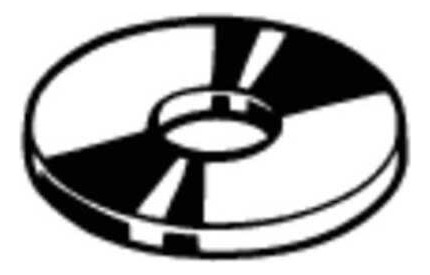 Zoro Select B51410.025.0003 Flat Washer, Fits Bolt Size Aad