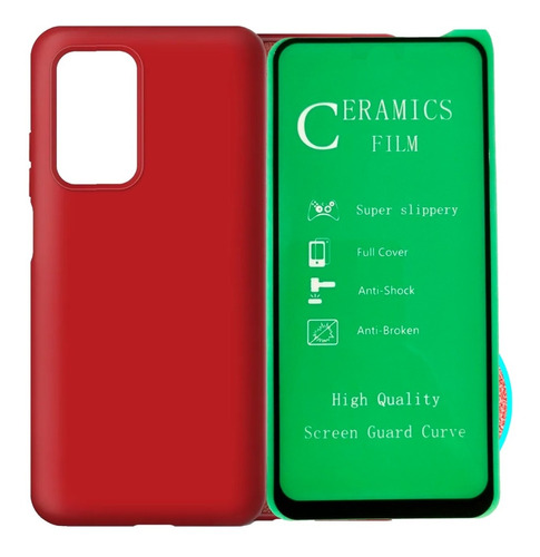 Funda Silicone Case + Vidrio Cerámico Para Samsung A53 5g