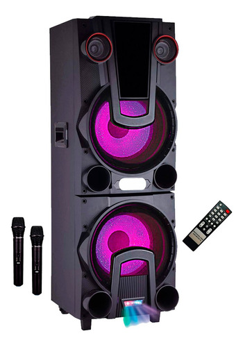 Parlante Caja Activa Bt Radio Sd Usb Rgb Microfono 2x12  Ax®