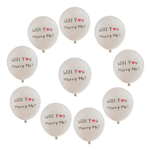 5 X 10x Globos De Látex Will You Marry Me, Accesorios Para