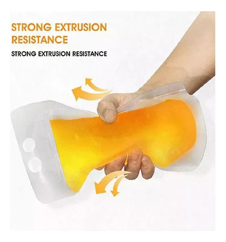 Bolsa De Bebida Desechable Transparente De 100 Piezas Con