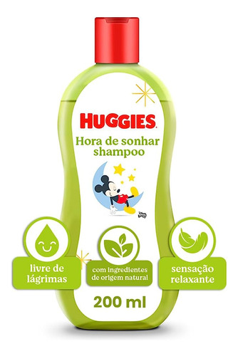 Shampoo Infantil Bebês Relaxar Hora De Sonhar Huggies 200ml 