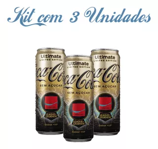 Kit C/3 Coca Cola Ultimate S/ Açúcar League Of Legends 310ml
