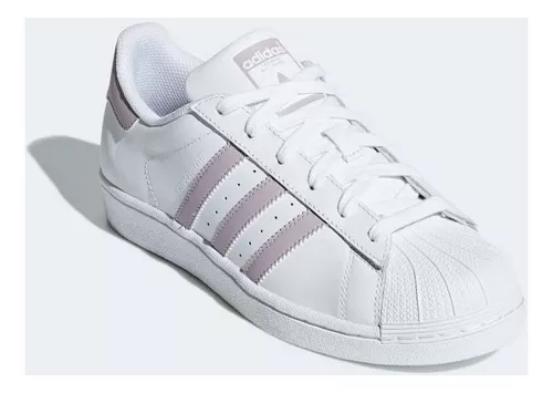 Tênis Adidas Superstar Branco e Lilás - Oficial Imports