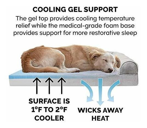 Imagen 10 de 11 de Cama Para Perros Furhaven | Gel De Enfriamiento Memory Foam