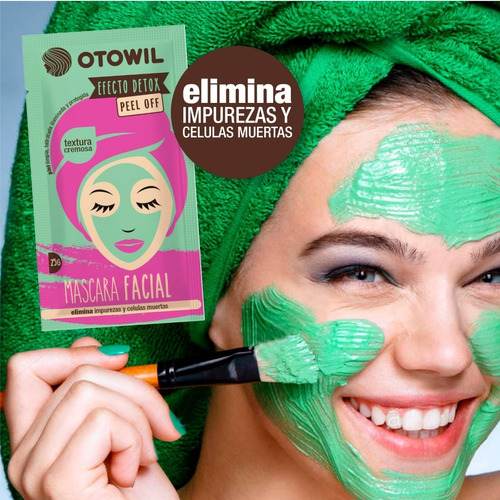 Imagen 5 de 6 de Mascara Facial Efecto Detox C/ Te Verde Otowil Sobre X20g